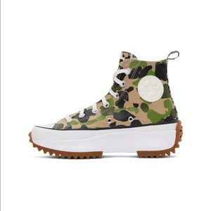 Camo & Leopard Mixed Print Star Hike High Sneakers